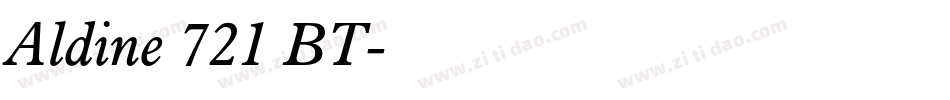 Aldine 721 BT字体转换